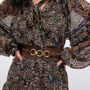 Chocolate Brown Wide Corset Belt