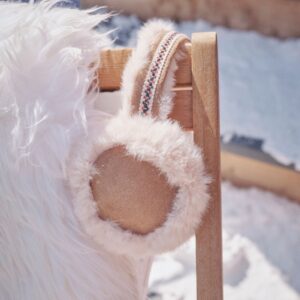 FatFace Tan Brown Fluffy Earmuffs
