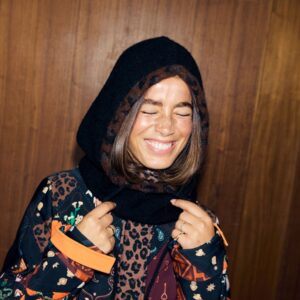 Never Fully Dressed Black Leopard Hood Hat