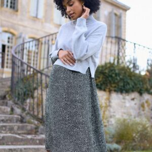 Seraphine Grey Marl & Black Dot Maternity & Nursing Knit Top Dress