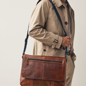 Tan Brown Messenger Bag