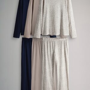 The Set 3 Pack Long Sleeve Long Leg Jersey Pyjamas Brown/Navy/Animal