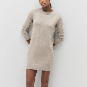 VERO MODA Natural Soft Touch Round Neck Knitted Jumper Dress
